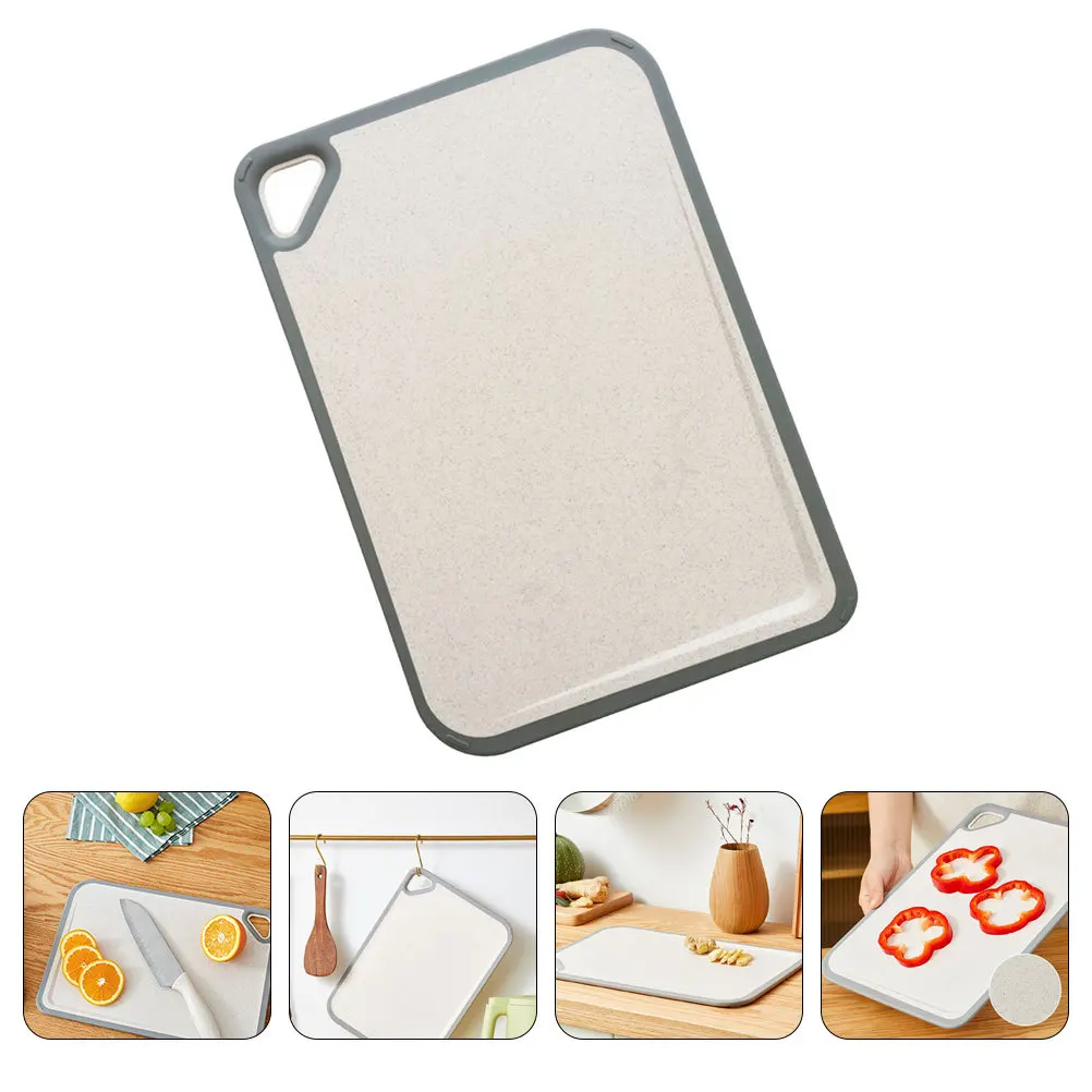 

Unbreakable Wheat Straw Cutting Board Kitchen Tool Nonslip Double Side Small Cutting Boards Hanging Chopping Board