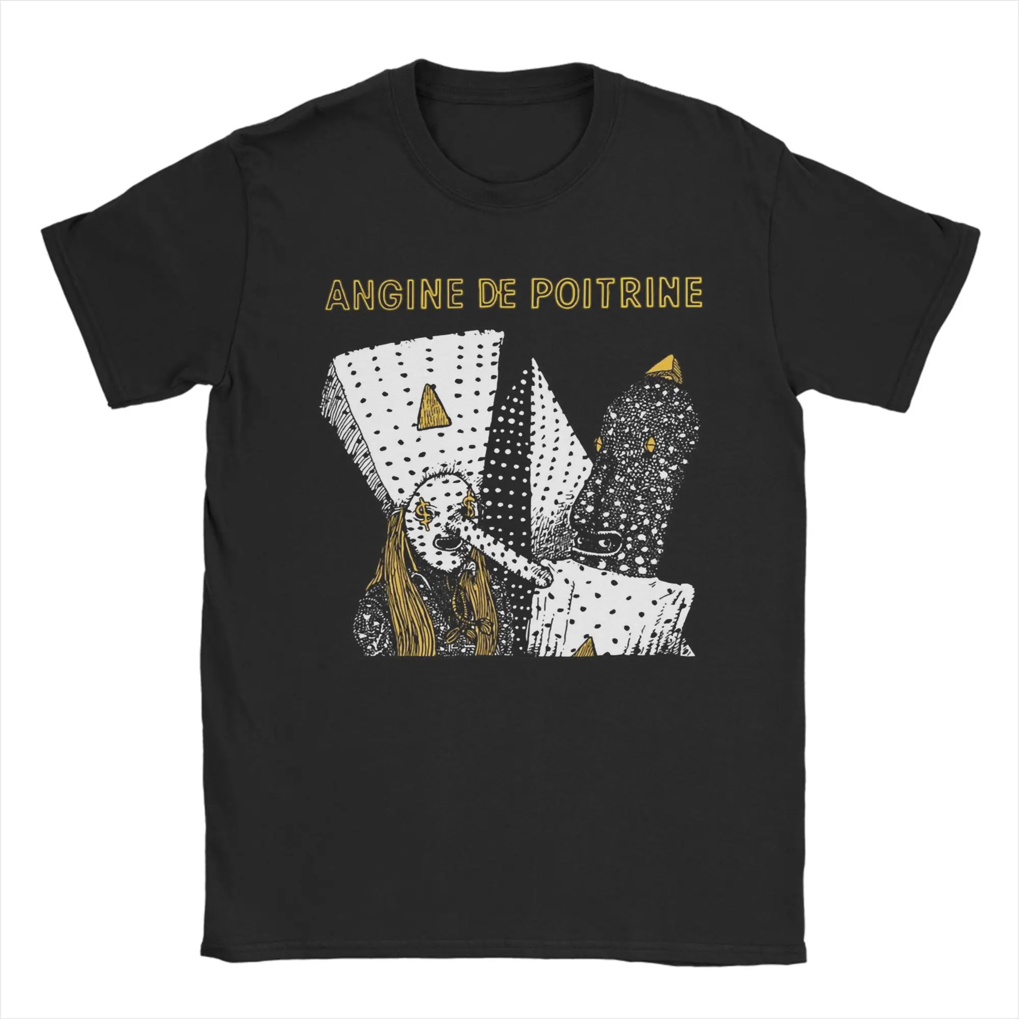 Metal Band Angine de Poitrine Rock T-Shirt Men Women  Vintage 100% Cotton Tees Short Sleeve T Shirts Birthday Present Tops