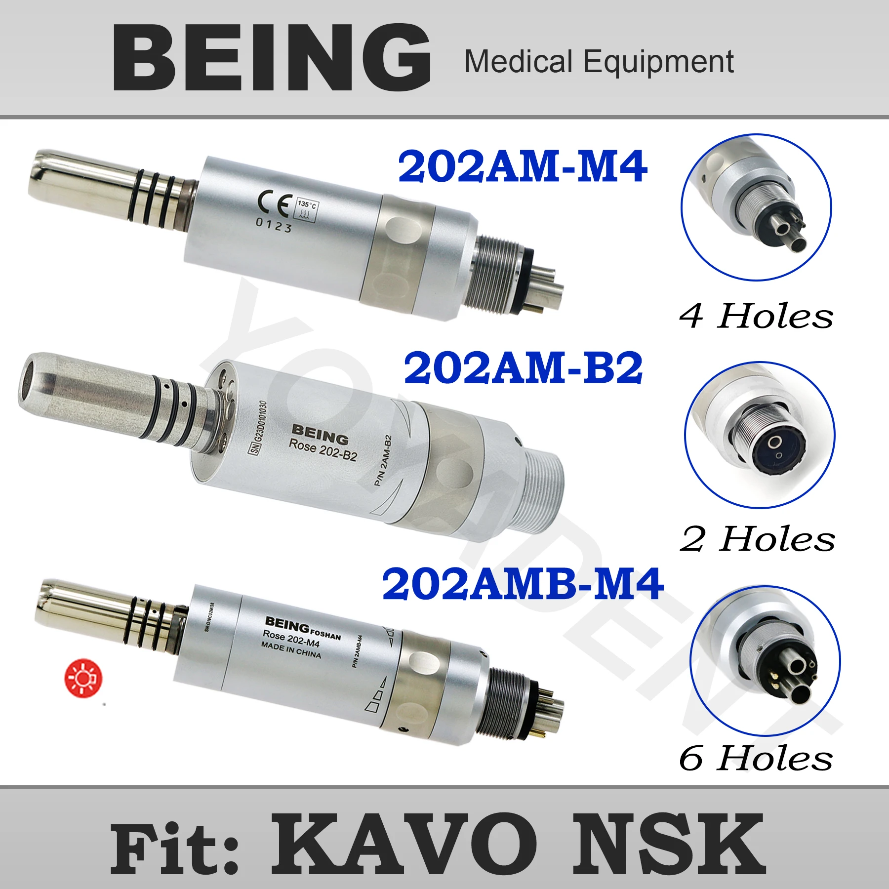 

BEING Dental Air Motor 2/4/6 Holes Internal Water Spray E Type Motor Fit NSK KAVO BEING Handpiece Dentistry Products