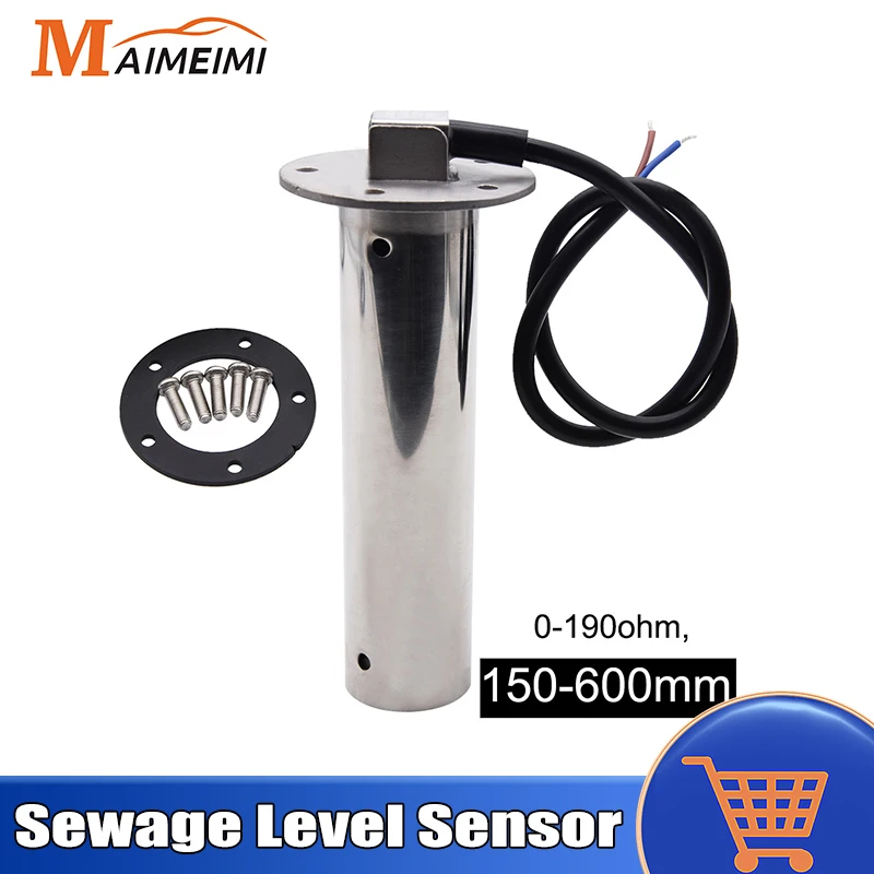 

Sewage Level Sensor 150MM 200MM 250MM 300MM 400MM 0-190ohm For Marine Boat Car Truck Sewage Level Gauge Tank Level Gauge