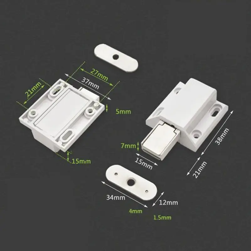 1PC Nylon Push to Open Magnetic Touch porta dell'armadio cattura ammortizzatori Stop con viti per porta singola milwauofing