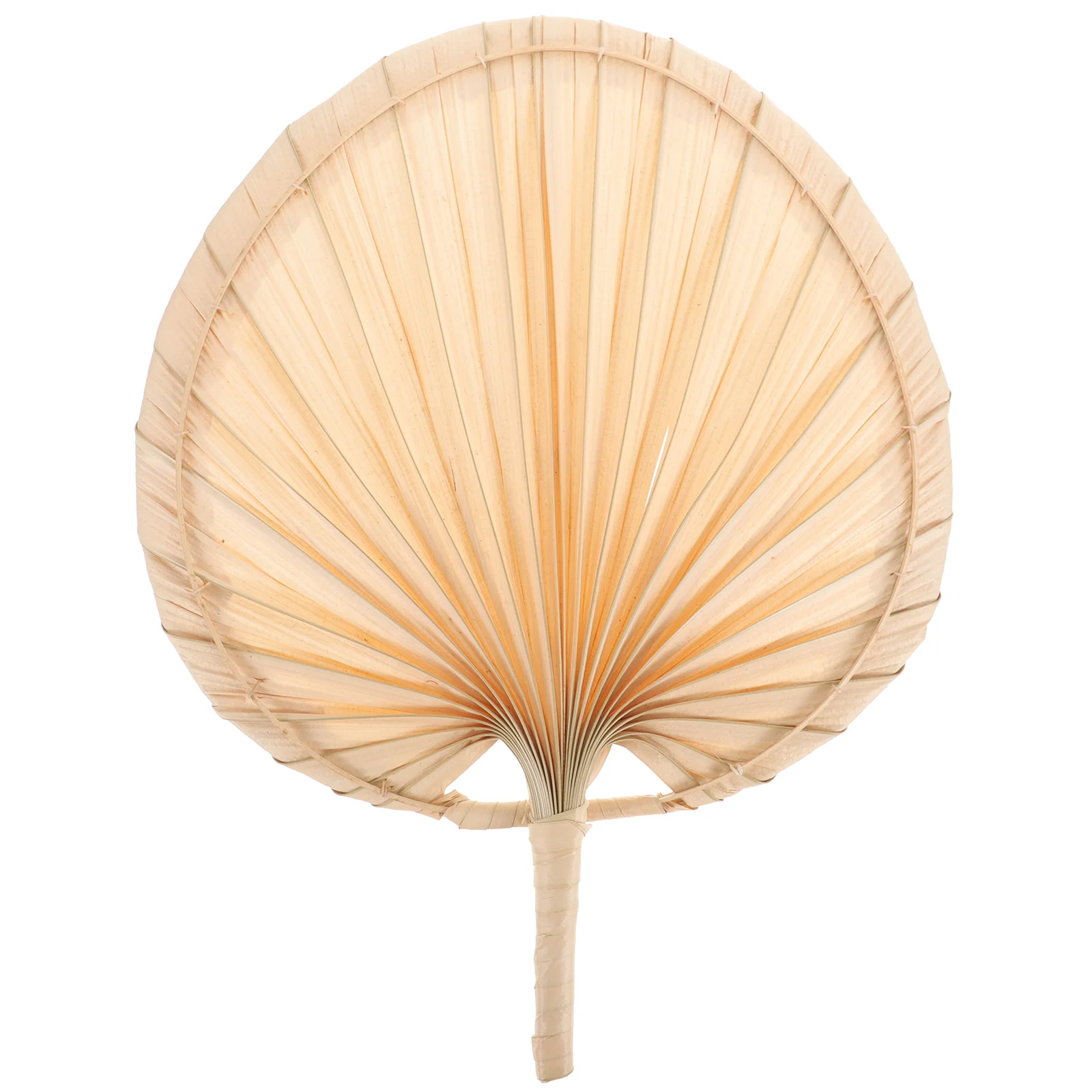 Cattail Fan Hand with Handle Chinese Style Manual Summer Natural Wind Wedding Fans Palm Leaf Woven Leaves Vintage