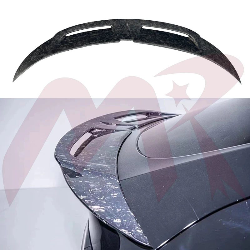 

For Tesla Model Y Rear Trunk Lid Spoiler Wing Real Carbon Fiber Car Tailgate Flap Trim Decklid Splitter Lip Body Kit