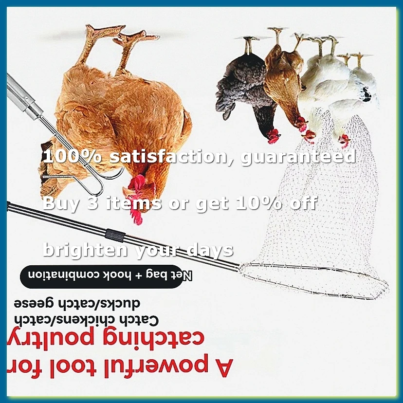 Chicken Catching Net,Adjustable Chicken Net, Suitable for Catching Outdoor Animals Such As Chickens, Ducks, Fishnet