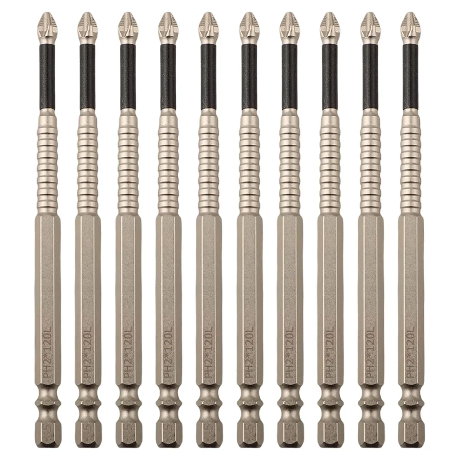 

10pcs Cross Screwdriver Bit Set PH2 Magnetic Anti-Slip Long Drill Bits High Hardness Screwdriver Drill Bit For Electric Screwdri