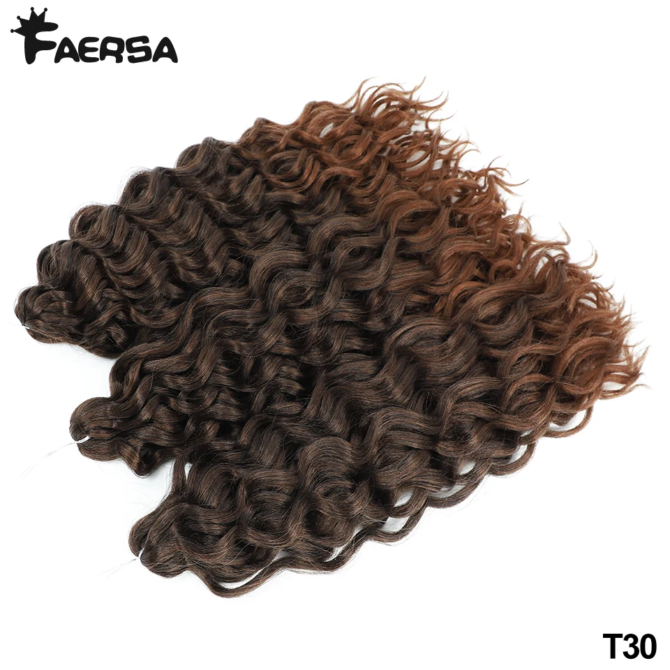 Tief gewelltes Twist-Häkelhaar, Afro-Locken, Wasserwellen-Häkelzöpfe, synthetische lockige Flechten-Haarverlängerungen für Frauen, 45,7–61 cm – Detail 24
