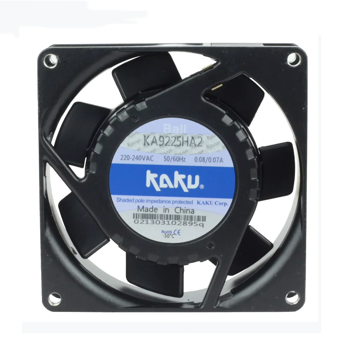 KA9225HA2BMT 92x92x25mm AC220V Insert Type Axial Flow Cooling Fan Cabinet Chassis Distribution Box Heat Dissipation Fan