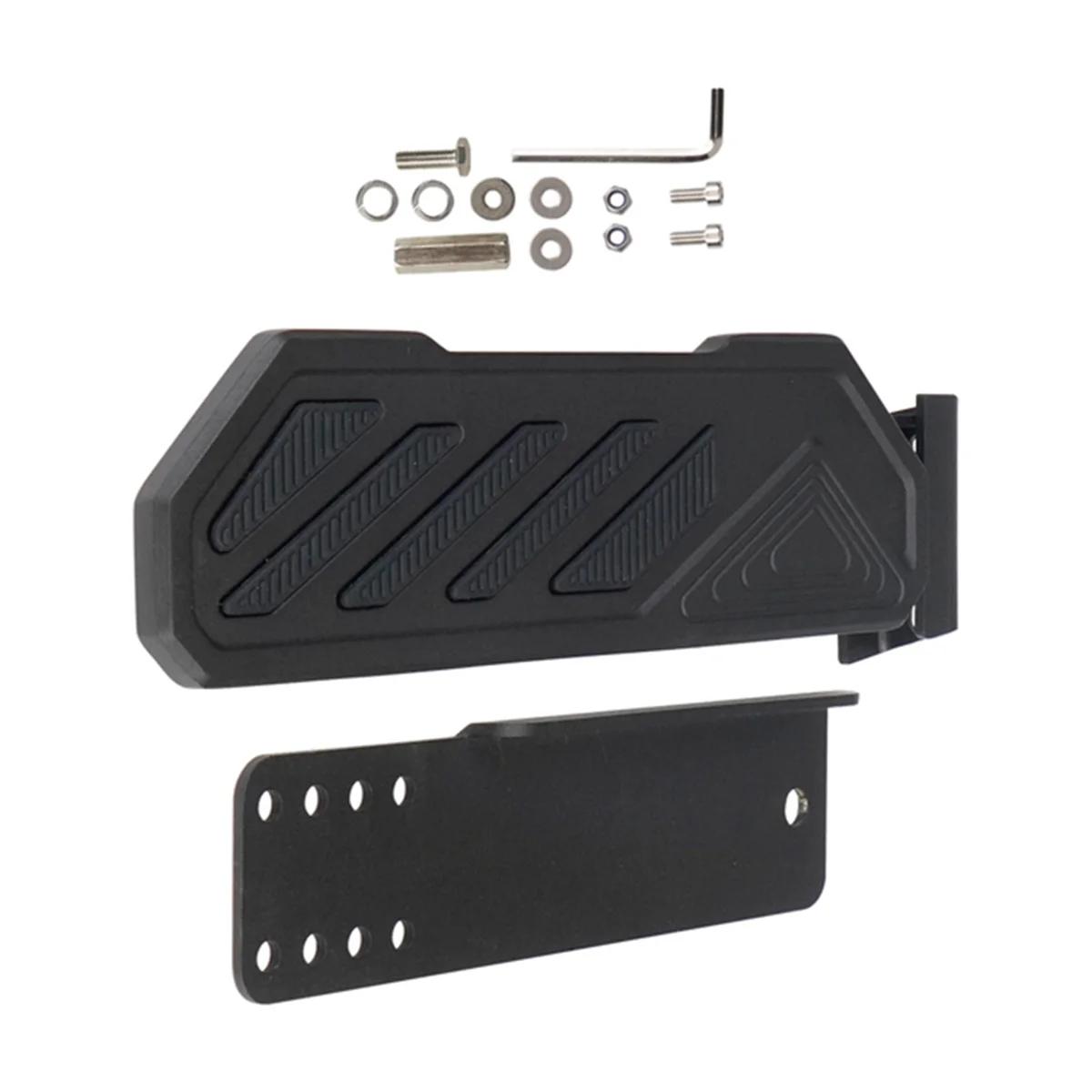 Black Car Brake Pedal Left Side Footrest Kick Panel for Gladiator JT Anti-Slip for Jeep Wrangler JL JLU 4XE