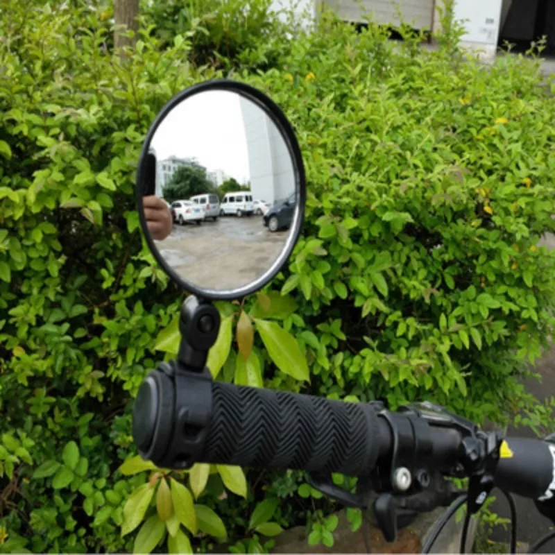 2Pcs  Bike Handlebar Rear View Mirror 360° Adjustable Wide‑Angle Convex Glass Mirror Quick Clamp for E‑Bike Scooter