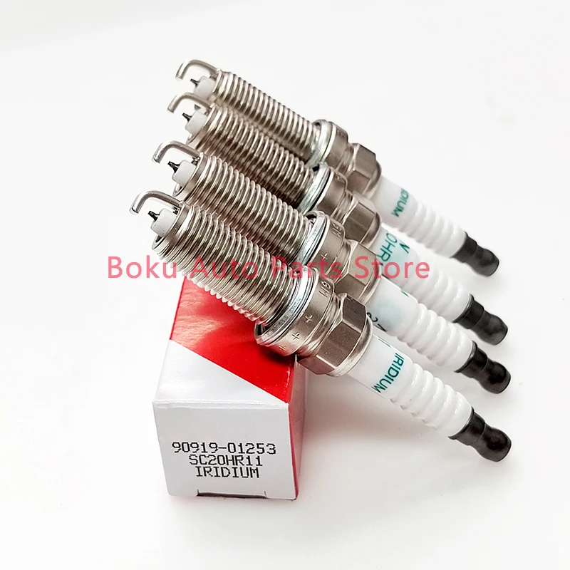 SC20HR11 90919-01253 4 PCS For Toyota Corolla Prius Lexus New Iridium Spark Plugs 9091901253 SC20 HR-11 90919 01253