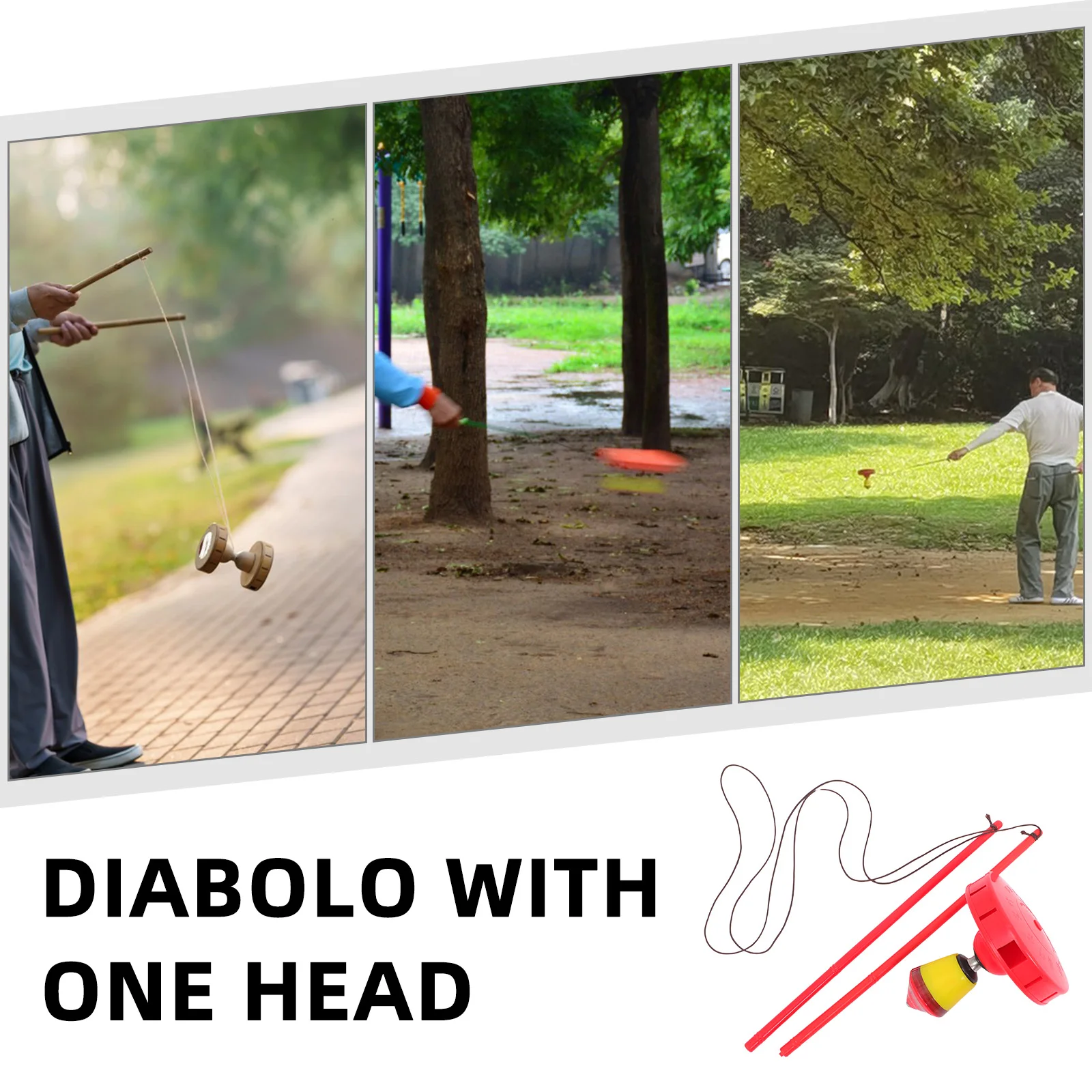 

1Set Diabolo Yoyo Beginner Single-End Shocks Absorbing Smooth Bearings Stable Spin Outdoor Juggling Chinese Traditional Fitness