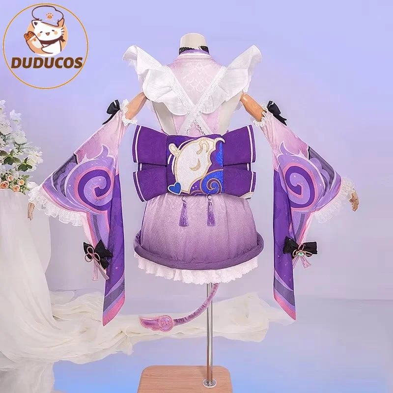 DUDU-SR Yumemizuki Mizuki Cosplay Costume Game Genshin Impact【S-2XL】Women Cute Dress Yumemizuki Plus Size