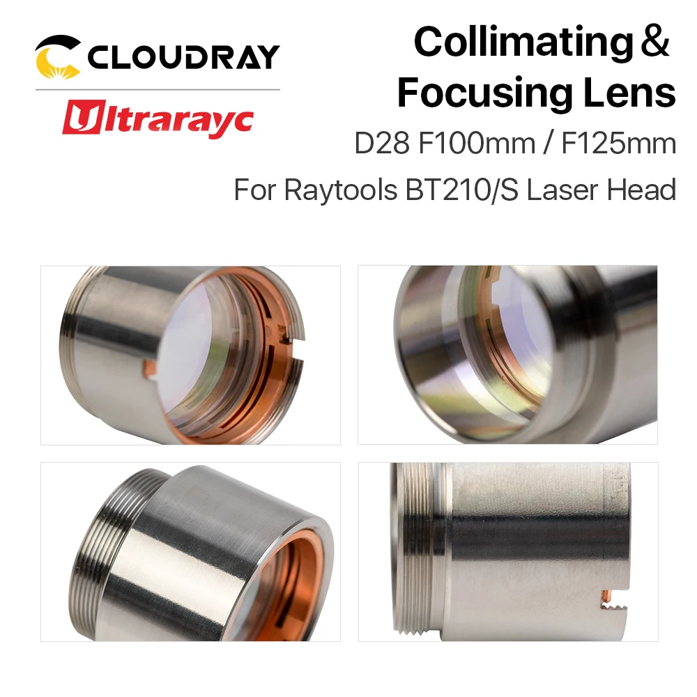 عدسة D28 F100 F125mm مع حامل لقطع رأس BT210S على آلة القطع بليزر الألياف