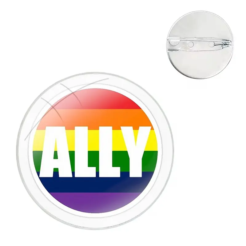 Pins Badge Metal Brooches For Clothes Backpack Decoration gift Lgbt Ally