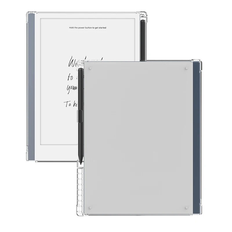 [ZY44] Transparent Air-Bag E-Book Reader Protective Case With Pen Slot For ReMarkable 2 10.3 Inches Shockproof TPU Protector