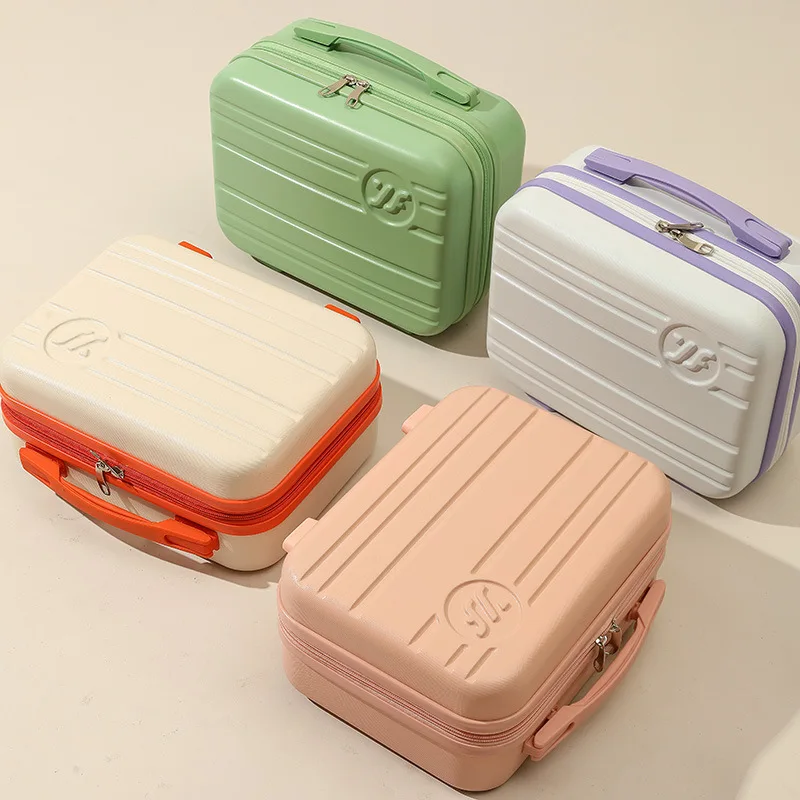 Carrying case Macaron color 14 inch suitcase with gift, cosmetic case, gift box, mini storage suitcase