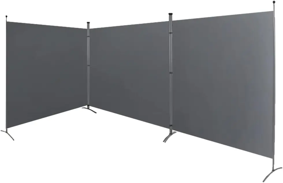 Steel-AID Triple-Panel Privacy Room Divider – Folding Partition Privacy Screen for Office, Classroom, Dorm Room, Kids Room, Stud