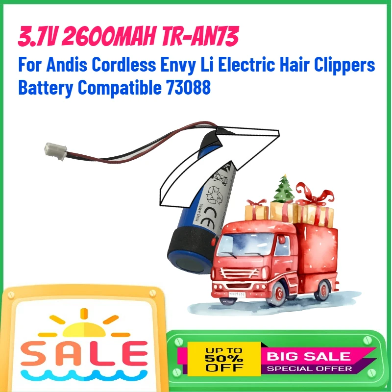 

3.7V 2600mAh TR-AN73 Battery for Andis Cordless Envy Li Electric Hair Clippers Battery Compatible 73088 Rechargeable Batteries