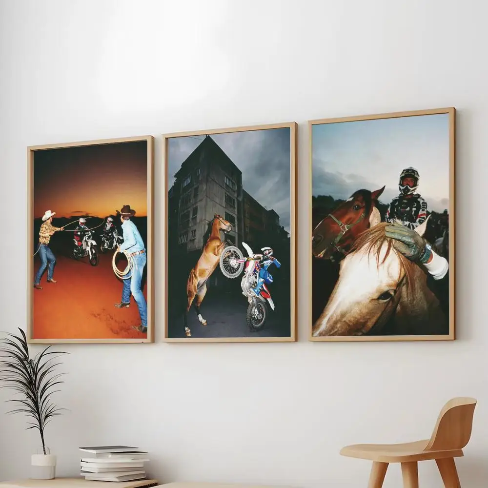 Realistic Animals and Vehicles Ces XC Painting Calligraphy Modern Aesthetic Wall Art Print Trendy Bedroom Home Decor Gift