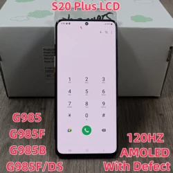 AMOLED For Samsung Galaxy S20 Plus LCD G985 G985N G985F/DS Display Touch Screen S20+ With Lines Digitizer Assembly LCD Display