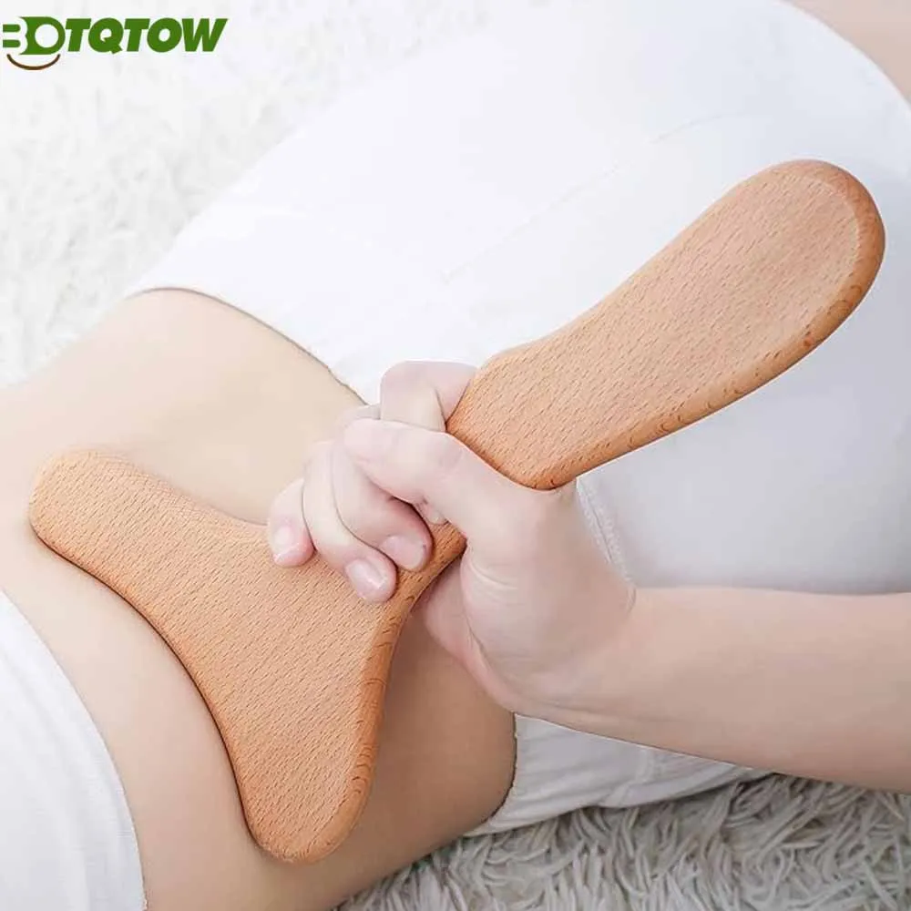 

1PCS Wood Therapy Massage Tool Wooden Lymphatic Drainage Massager Body Sculpting Tools for Maderoterapy,Gua Sha,Muscle Release