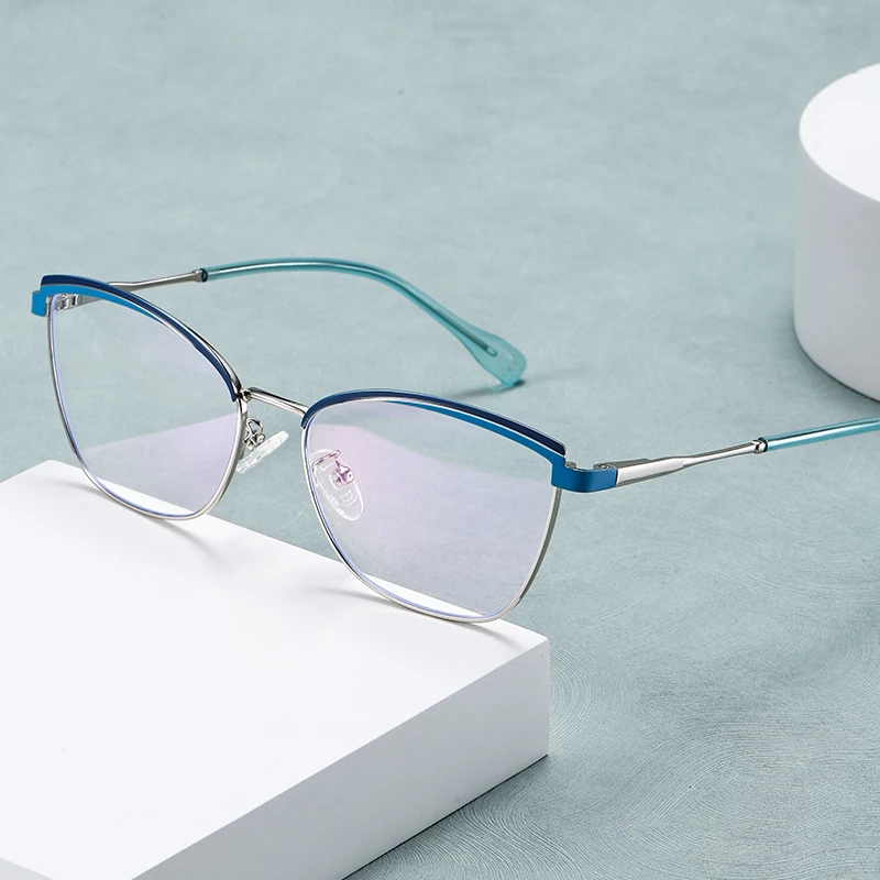 

Cat Eyes Colorful Metal Frames Fashion Personality Spice Girls Decorate Spring Hinge Frames Glasses