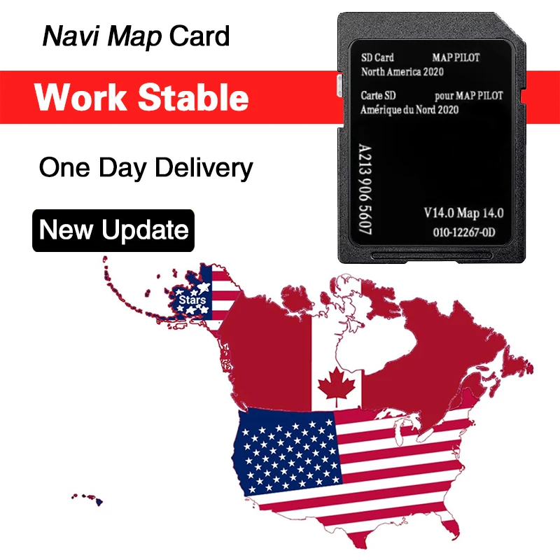 A2139065607 V14 نسخة كاملة 2020 خرائط أمريكا الشمالية لمرسيدس AMG C-Class CLA سيارة لتحديد المواقع Garmin الملاحة SD بطاقة الذاكرة #1