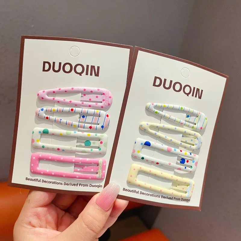 

Candy Color Polka Dot BB Clips Set for Toddler Girls Colorful Fringe Cute Mini Side Hair Clips Kids Daily Hair Accessories Gift