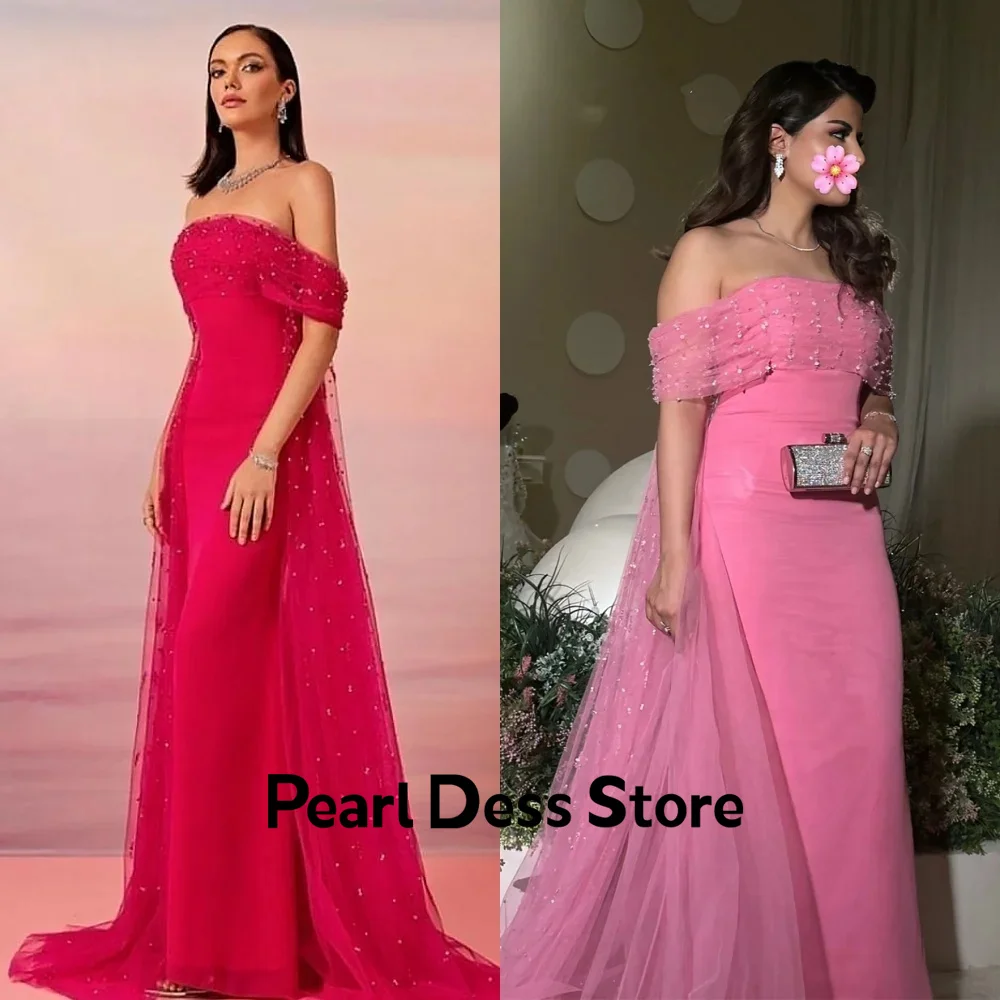 Pearl Elegant Party Dresses for Women Luxury Evening Dresses 2024 Fish Tail Sequins Long Style Royal Engagement Dress Es Prom