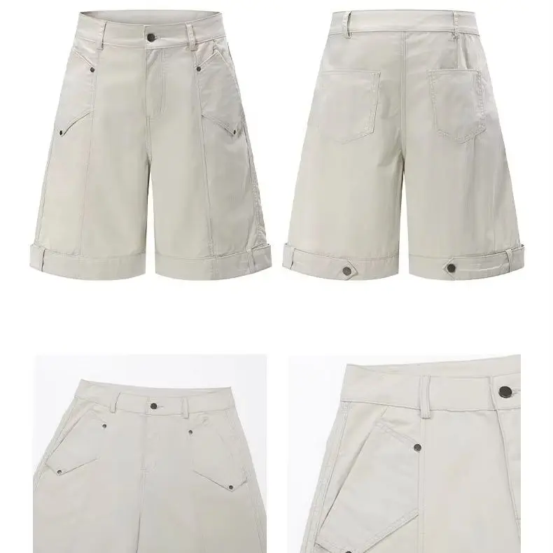 Simple Solid-Color Shorts Casual, Versatile Breathable Men's Sports Loose-Fit Pants