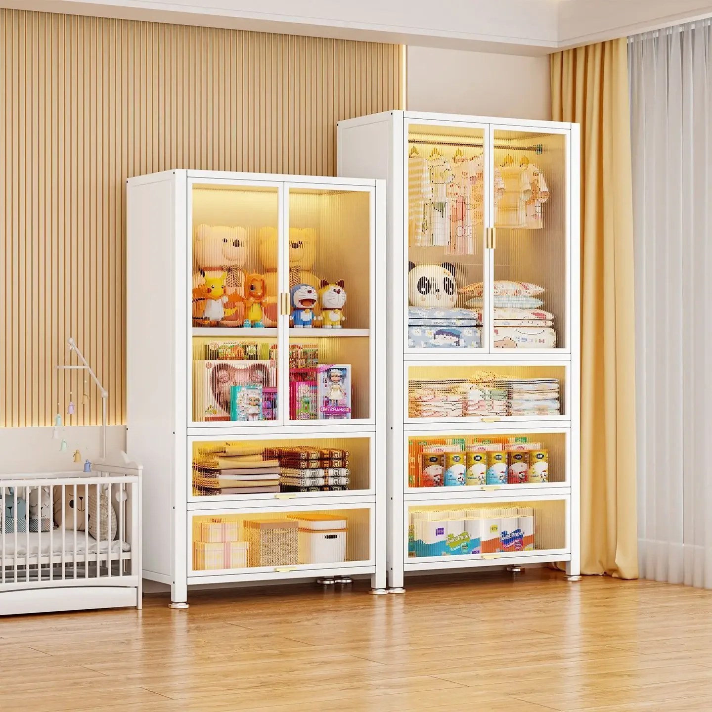 Home storage， balcony cabinet, wall-mounted integrated storage rack, floor-standing bedroom storage cabinet
