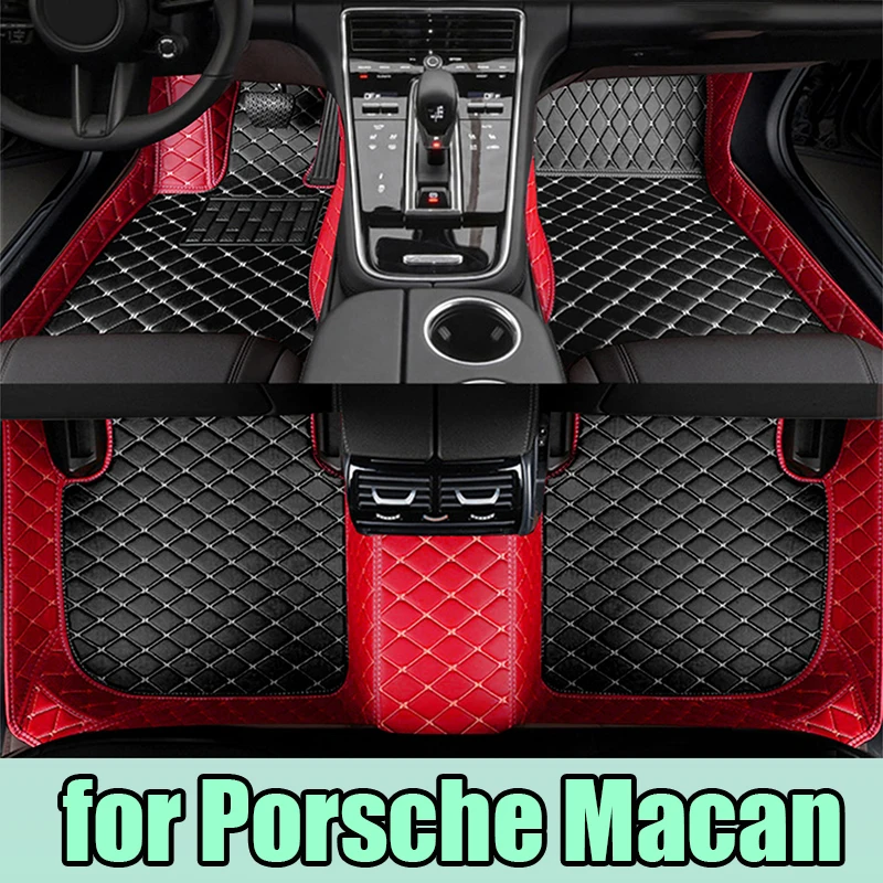 Car floor mats for Porsche Macan 2014-2024 15 16 17 18 19 20 21 22 23 Custom auto foot Pads automobile carpet cover