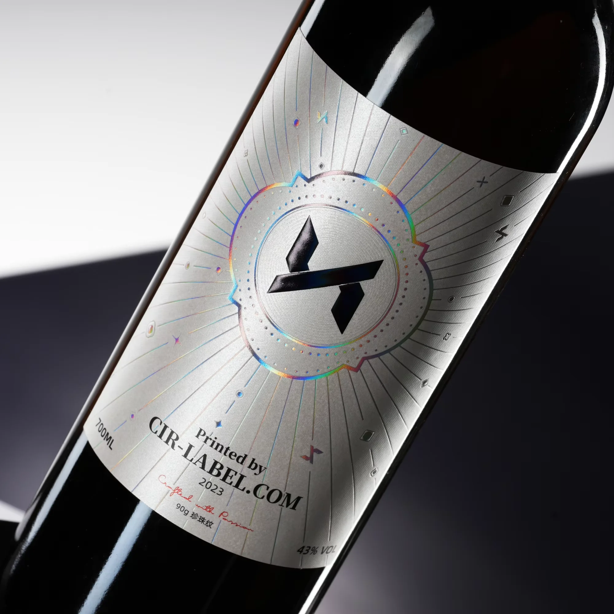 Custom Wine Labels｜Glossy Textured Art Paper｜Gold Foil & Hot Foil Stamping｜Embossed｜Spot UV
