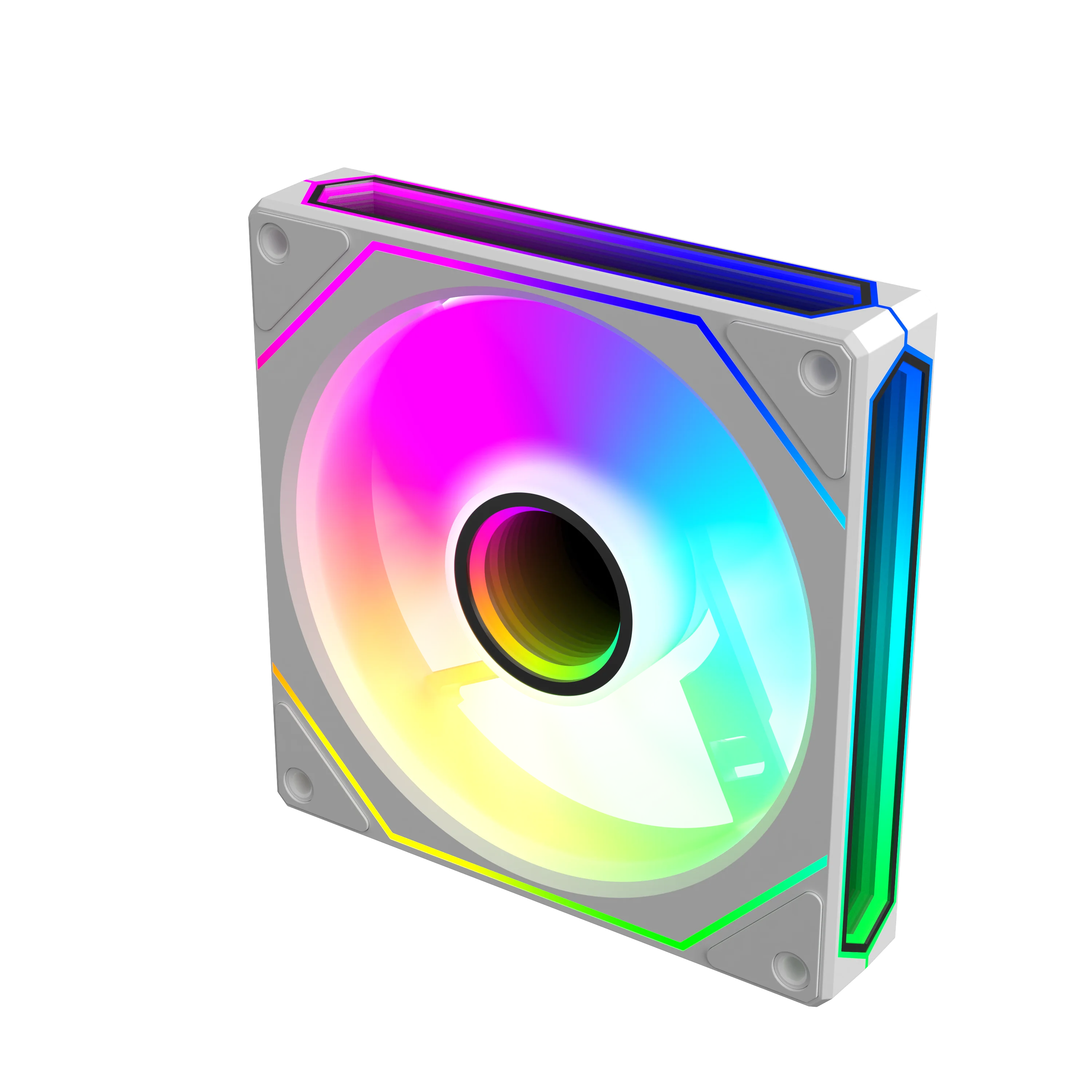 UPSIREN UF-4 Prism 6 PRO 120mm case fan 5V 3PIN motherboard light synchronization 4PIN PWM 3-sided infinity mirror 12CM image 3