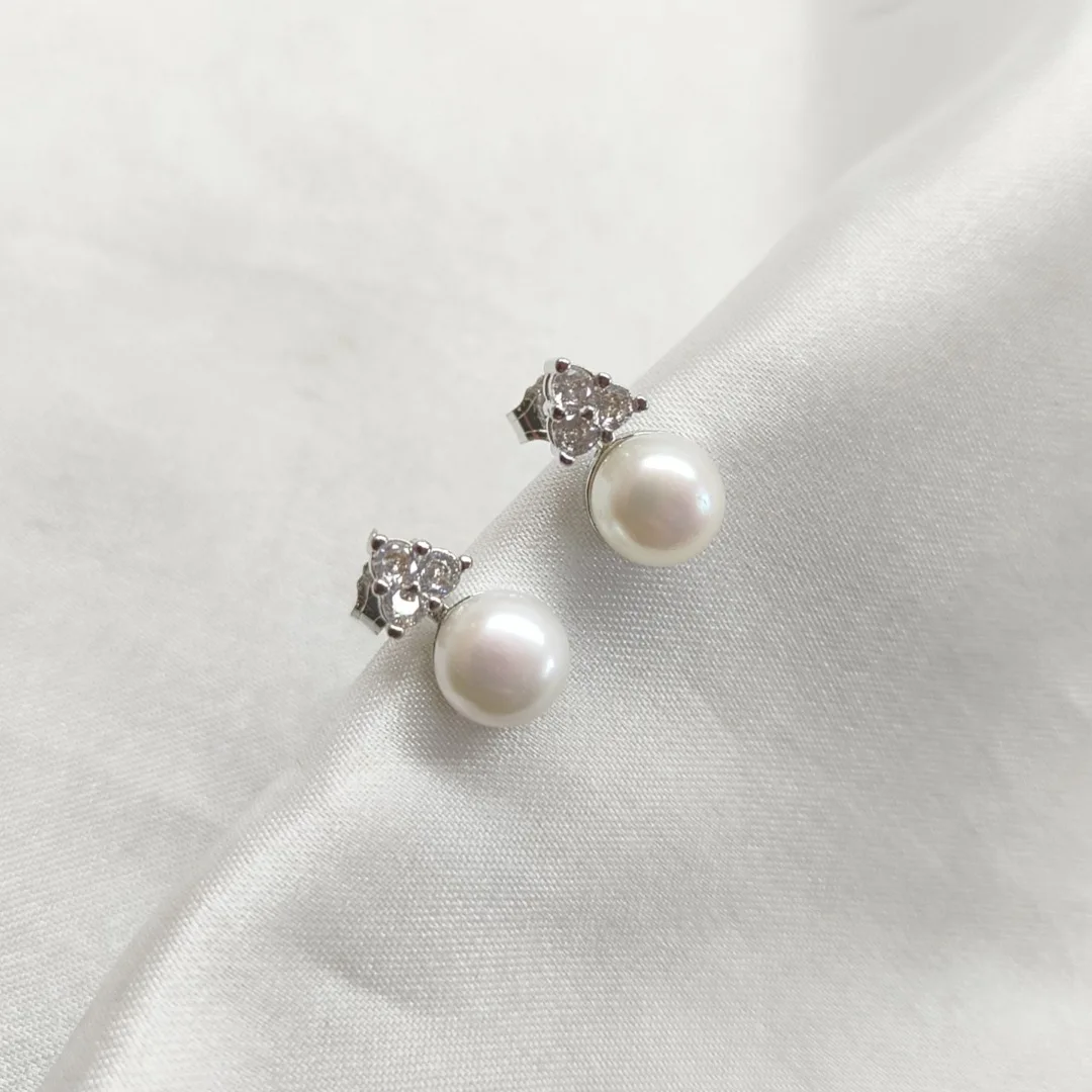 

Natural Pearl Earrings AAAA 8-9mm South Sea Pearl Earrings Fashion South Sea Round 925s