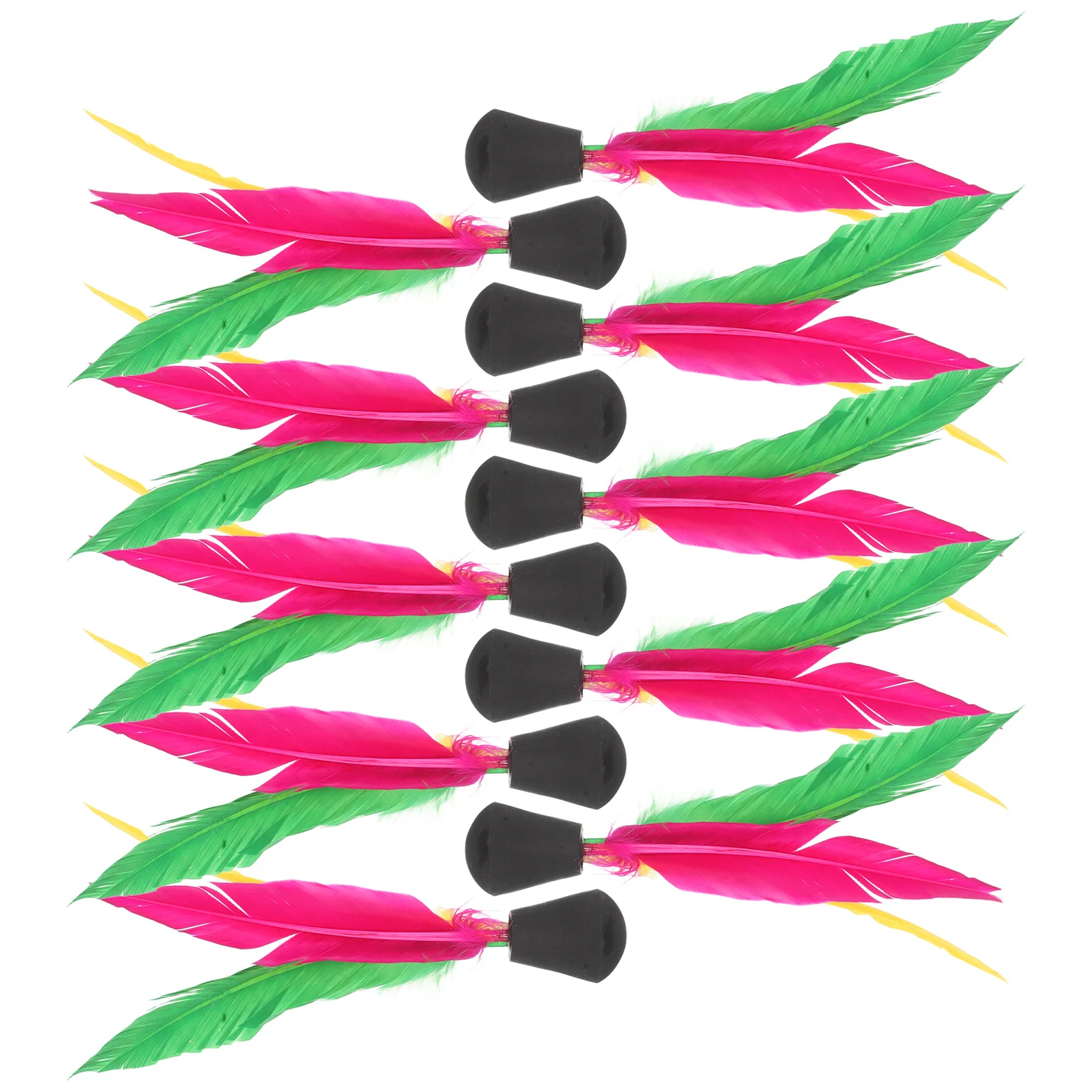 

10Pcs Shuttlecock Badminton Kick High Bounce Rubber Head Colorful Flight Traditional Foot Sports Indoor Outdoor Family Fun