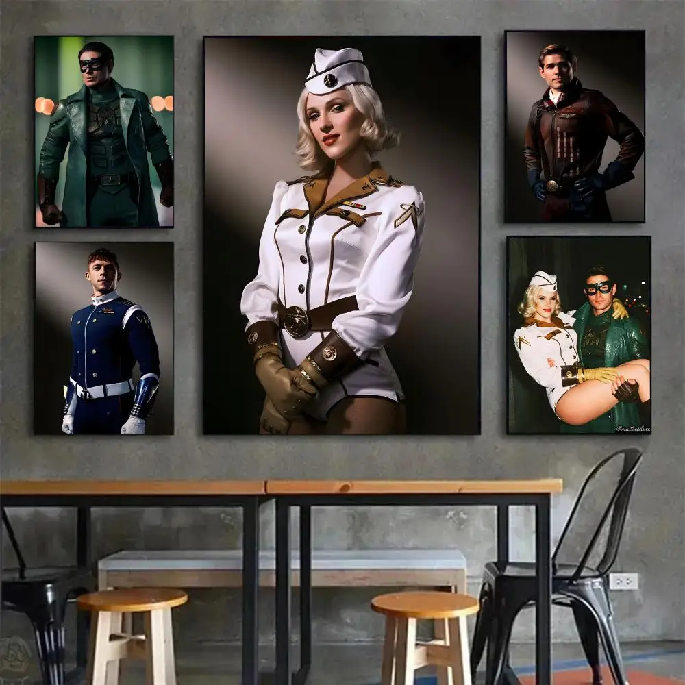 dark superhero series T-The Boys Vought Rising Poster Painting Wall Art Mural for Living Room Home Decor and Gifts