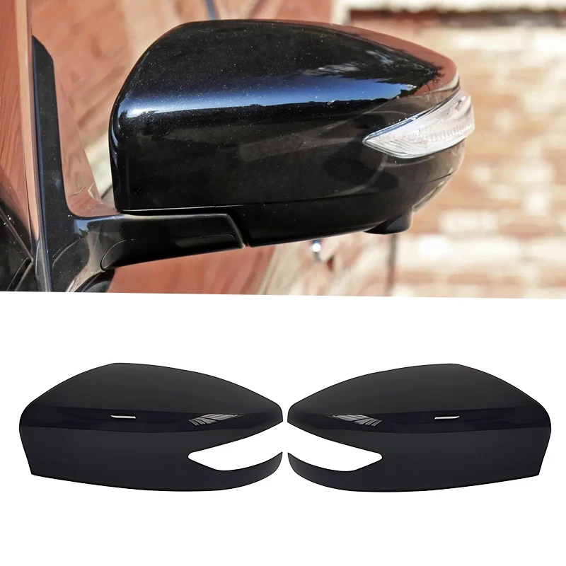 96374-3TH1A 96373-3TH1A 1 Pair Side Rearview Mirror Cover Cap Fit for Nissan Altima Sedan Sentra 2013 2014 2015-2018 Black ABS