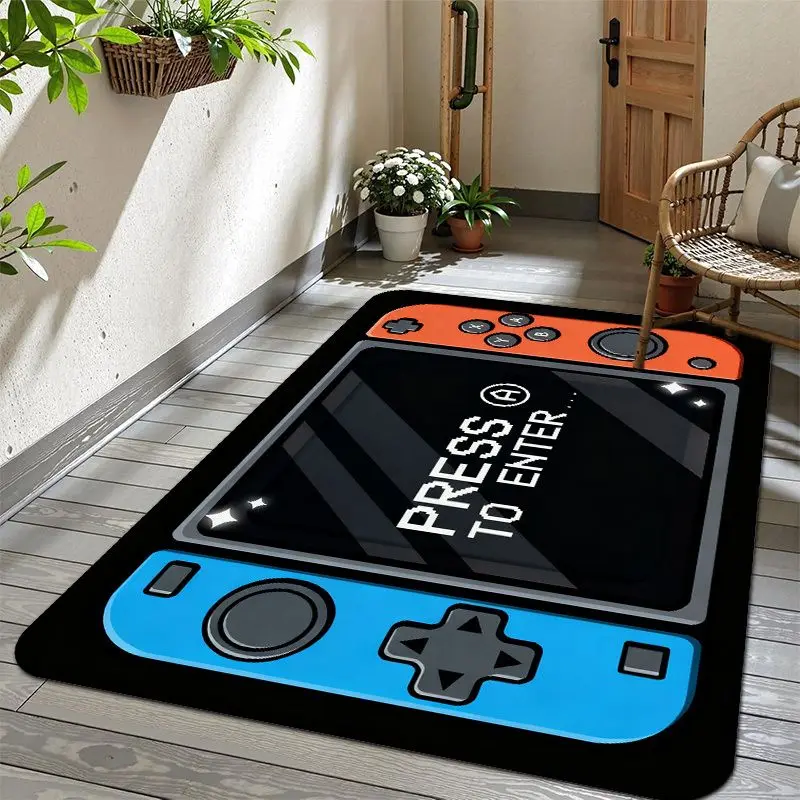 VIKAMA Game Controller Entrance Carpet Soft Non Slip Floor Mat Washable Entry Hall Rug for Bedroom Living Room Gaming Home Decor view 3