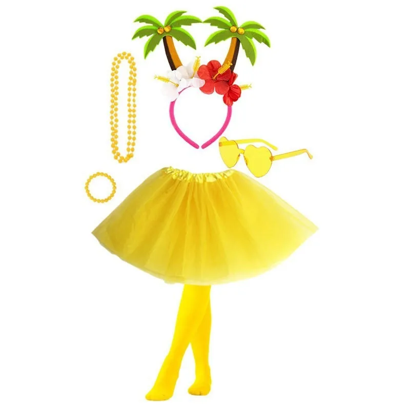 Saia tutu feminina dos anos 80, vestido extravagante, 6 peças, conjunto de acessórios, fantasia de festa temática