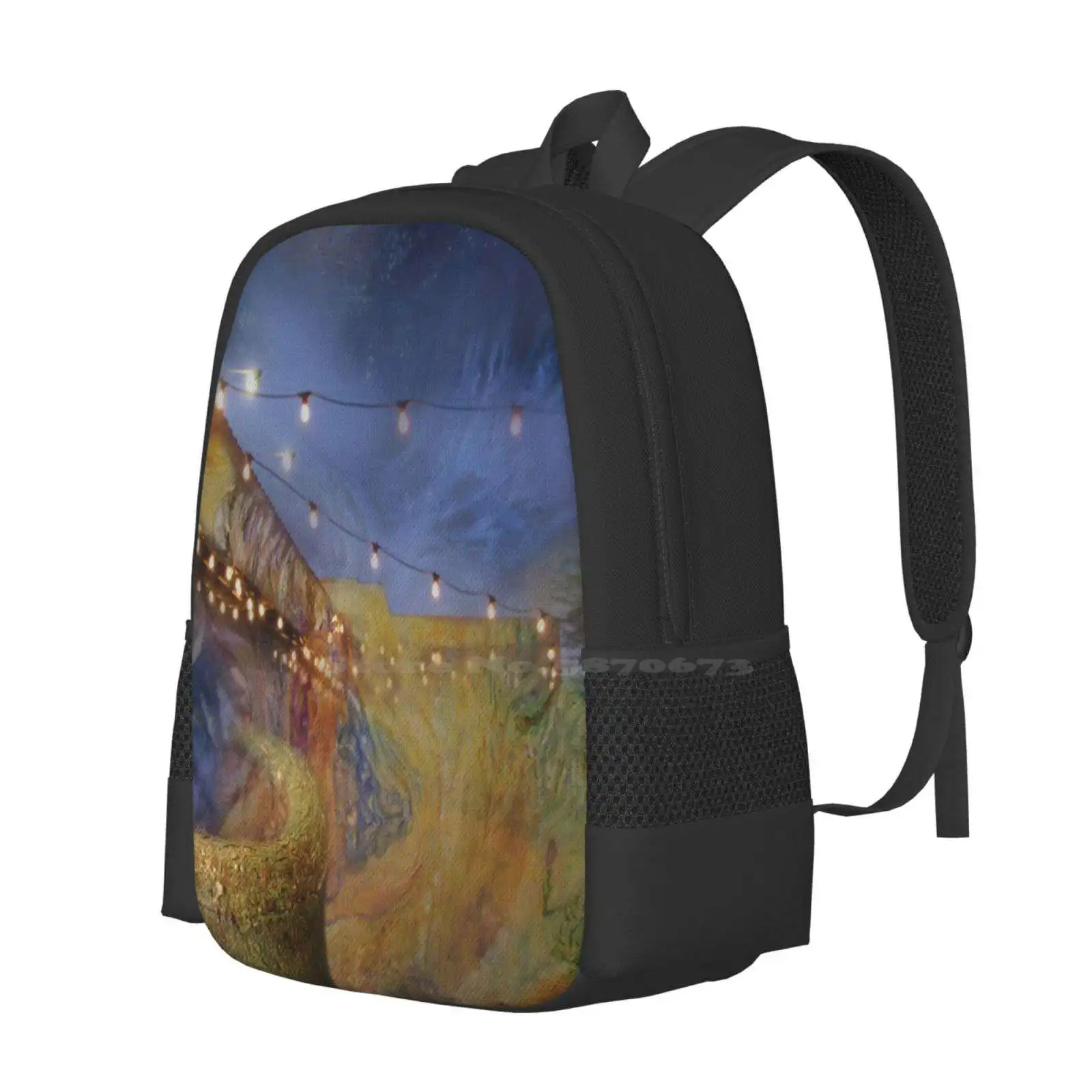 Dream Lovin' Hot Sale Schoolbag Backpack Fashion Bags Dreaming Surreal Fantasy Dusk Night Organic Earthy Desert Landscape