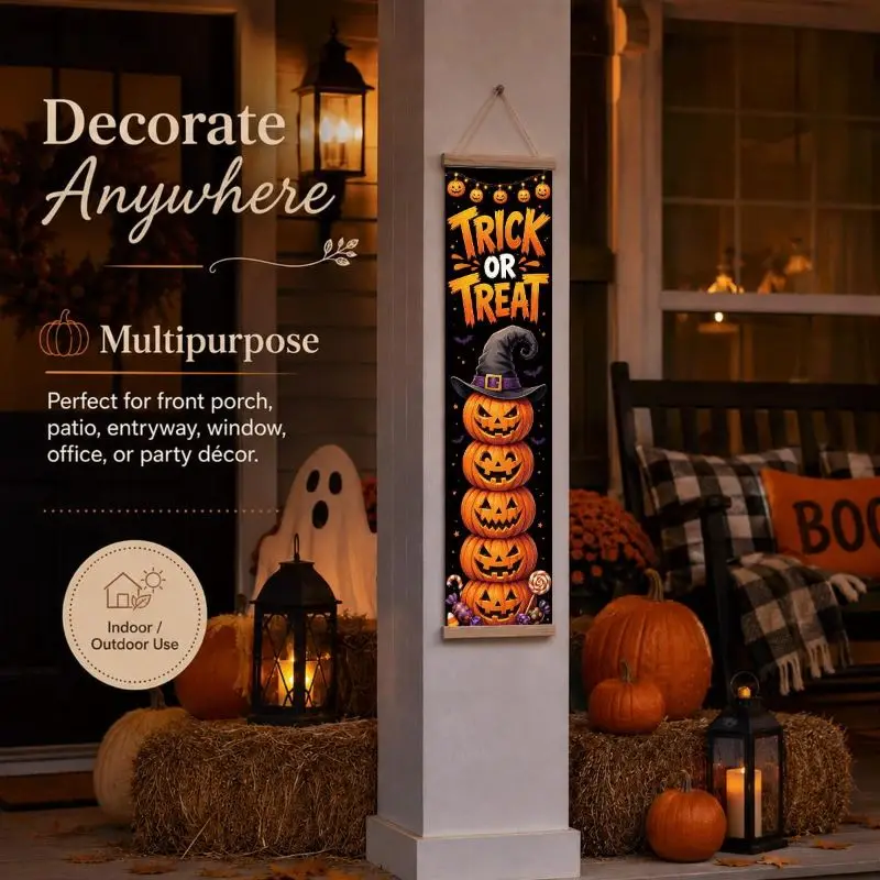 Day Of The Dead Door Cover Banner Sugar Skull Lady Floral Backdrop Spooky Decor for Home Entrance Indoor Outdoor Party Decor