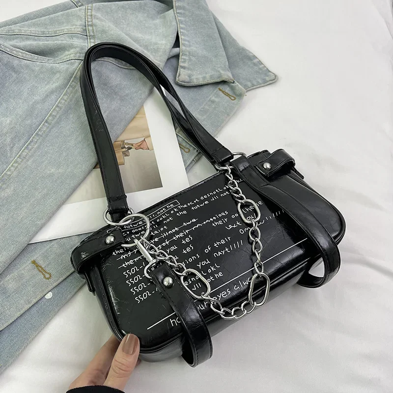 2024 Autumn and Winter Niche New Spice Girl Bag Chain Locomotive Armpit Bag High-end Single Shoulder Handbag  Women's Bag