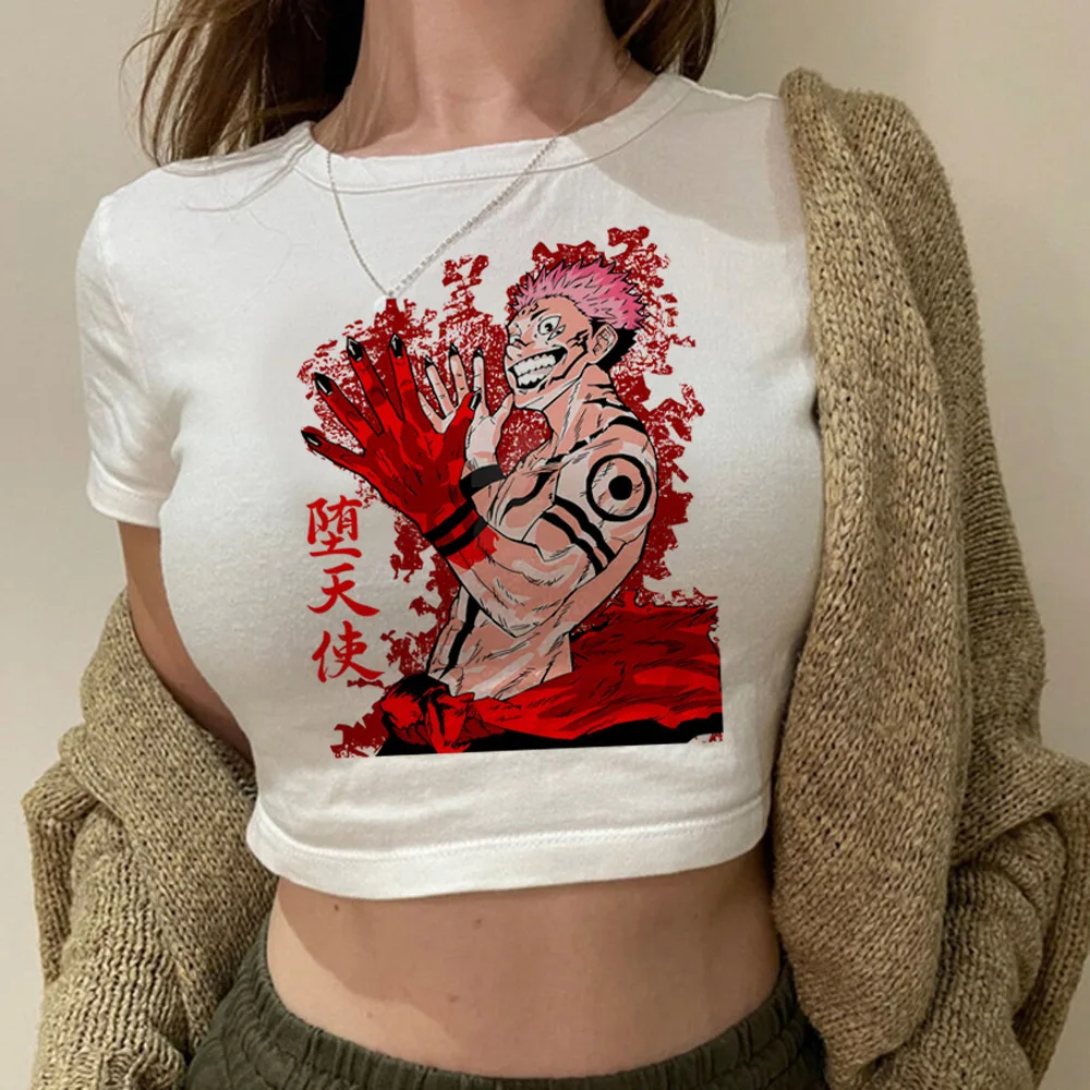 Jujutsu Kaisen Fushiguro Toji crop top Slim Fit Cute gyaru shoujo girl style Aesthetic y2k harajuku Grunge coquette girls tees