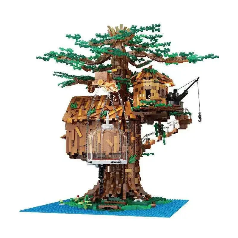 MouldKing 16033 Tree House DIY Building Block Set  Light Construction Educational Funny Bricks Toys For Adults And