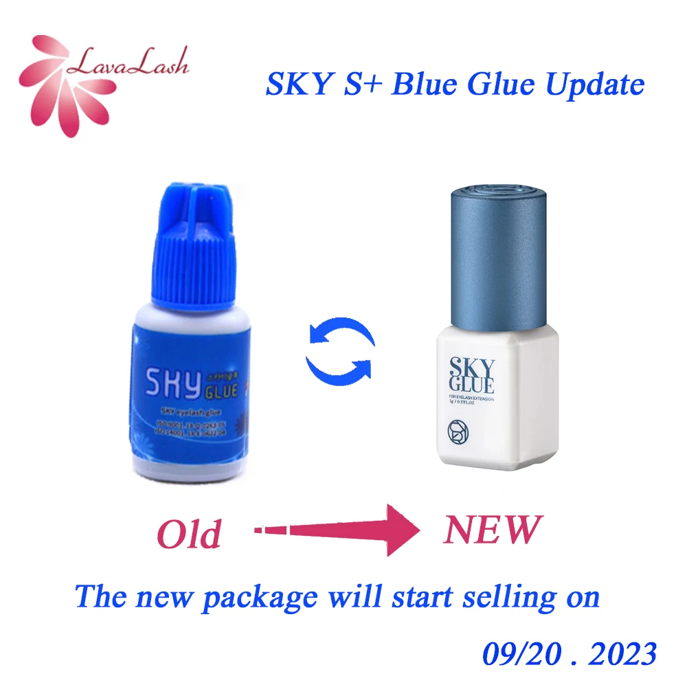 Korea Original SKY S+ Type Glue For Eyelash Extensions 5ml Extra Strong 1-2 Sec Fast Drying False Lashes Glue Wholesale