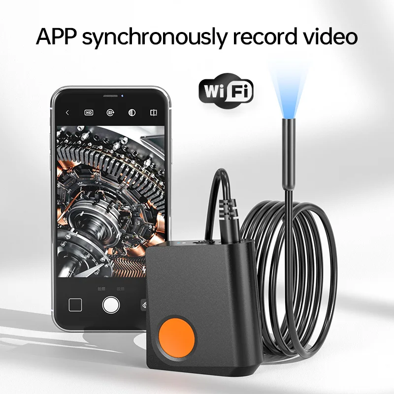 Endoscope WIFI 2K HD 1080P, Endoscope CMOS, Caméra Kanoscope d'Inspection, Microscope Numérique