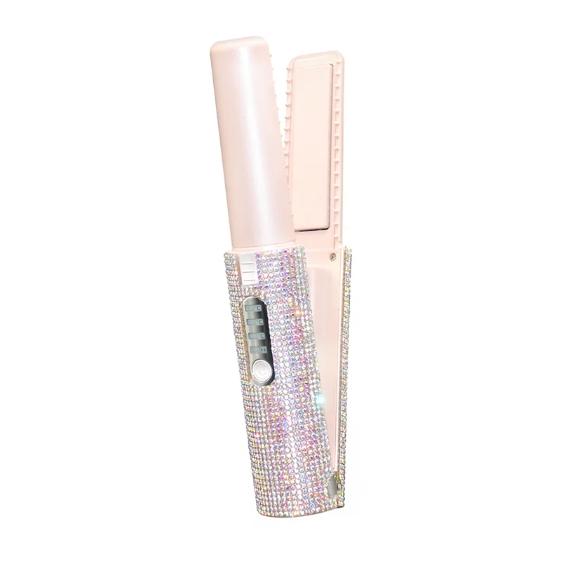 

A42F 2-In-1 Electric USB Hair Straightening Brush Straightener Flat Iron Multifunctional Comb Straightening Styler