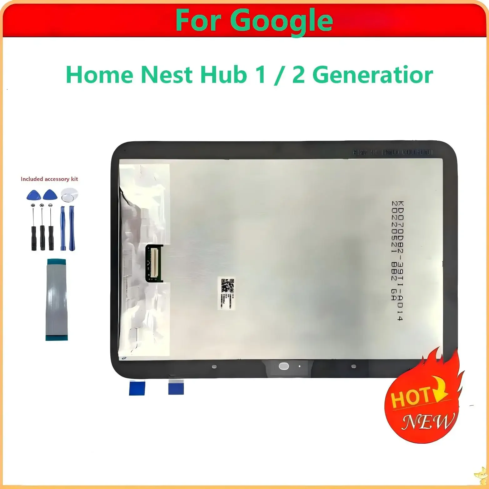 A+ For Google Home Nest Hub 1 Generation / 2 Generation 7.0'' LCD Display Touch Screen Digitizer Assembly Replacement Parts