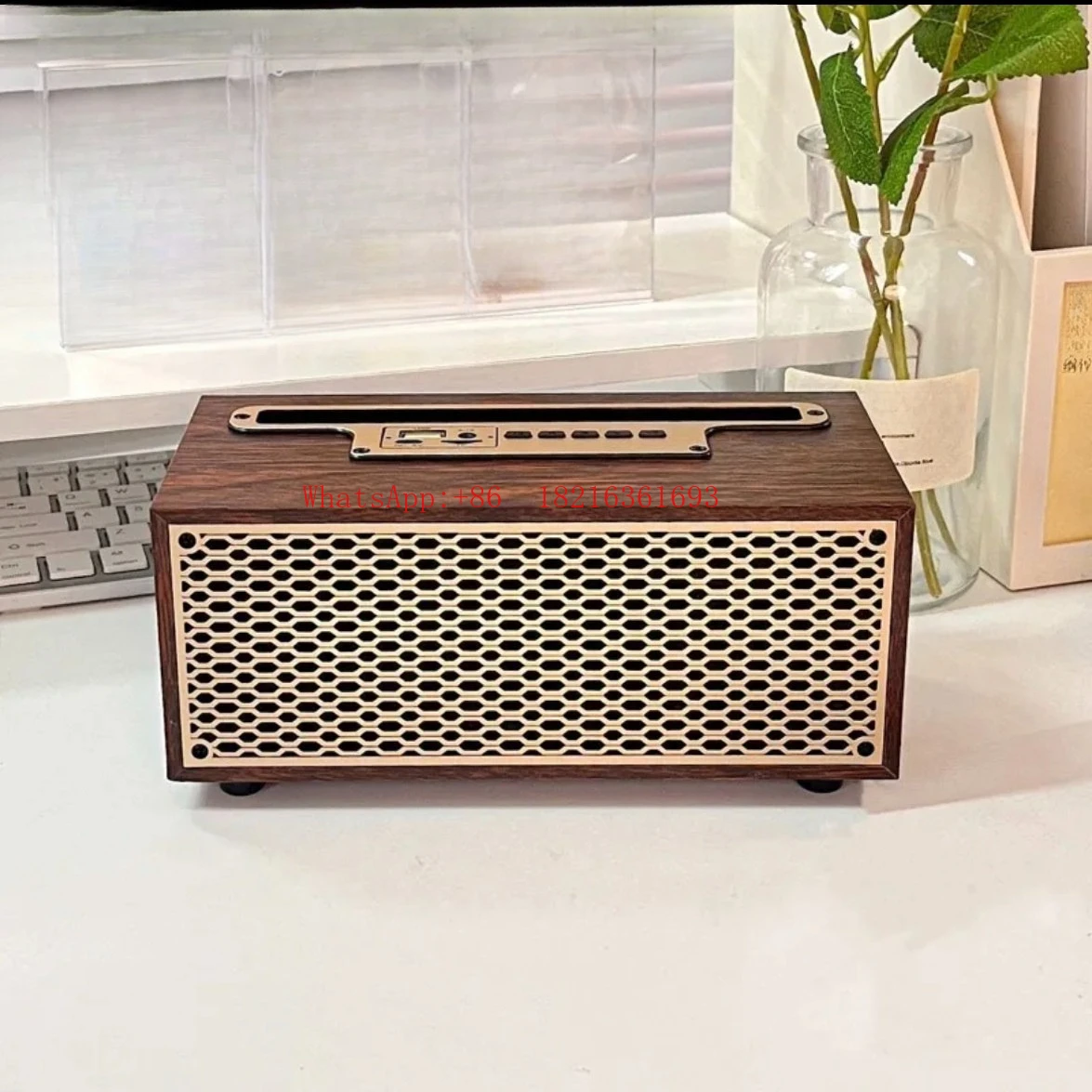 bluetooth-スピーカー-レトロウッド-高価値サブウーファー-デスクトップ-ワイヤレススピーカー-ラジオ-誕生日プレゼント